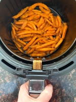 Air Fryer Frozen Sweet Potato Fries – Melanie Cooks image
