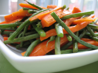 Easy Buttered Green Beans and Carrot Sticks Recipe - Food.com image