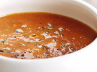 Rich tomato and thyme soup - olivemagazine image