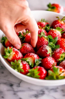 Champagne Strawberries | A Boozy & Easy Strawberry Dessert image