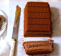 Chocolate caramel terrine recipe | BBC Good Food image