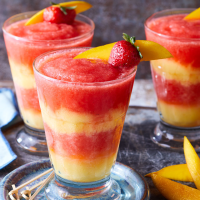 Layered Strawberry-Mango Margaritas Recipe | EatingWell image