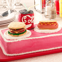Burger 'n' Hot Dog Cake Recipe: How to Make It image
