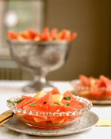 Melon with Lime Syrup Recipe | Martha Stewart image