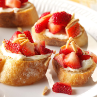 Strawberry and Cream Bruschetta Recipe: How to Make It image