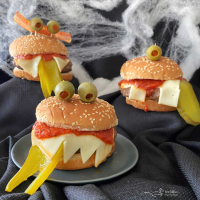 Halloween Monster Burgers are a Spooktacular Halloween Meal! image