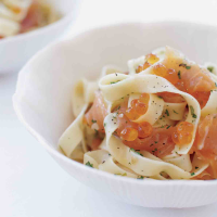 Pasta with Salmon Caviar Recipe - Grace Parisi | Food & Wine image