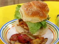 Chicken Cordon Bleu Burgers Recipe | Rachael Ray | Food ... image