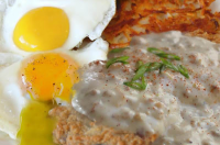 Awesome Country Fried Steak & Eggs | Just A Pinch Recipes image