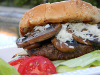 Grilled Mushroom Swiss Burgers Recipe | Allrecipes image