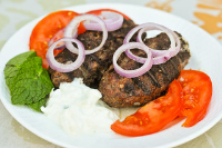 Grilled Greek Beef Bifteki Recipe :: The Meatwave image