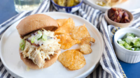 Slow-Cooker Bacon-Ranch Chicken Melts Recipe ... image