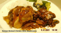 Korean Braised Chicken with Mushrooms | Just A Pinch Recipes image