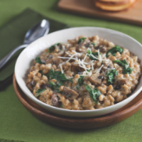 Farro Risotto with Mushrooms and Spinach – Instant Pot Recipes image