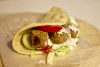 Falafel Pita Sandwich with Tahini Sauce Recipe | Allrecipes image