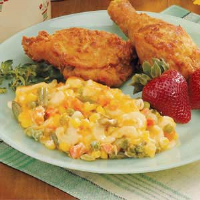 Vegetable Macaroni Recipe: How to Make It - Taste of Home: Find Recipes, Appetizers, Desserts, Holiday Recipes & Healthy Cooking Tips image