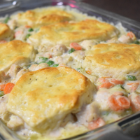Mom's Fabulous Chicken Pot Pie with Biscuit Crust Recipe ... image