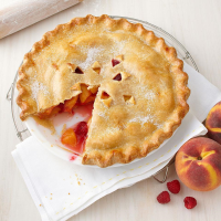 Peach-Raspberry Pie Recipe | EatingWell image