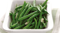 Microwave-Steamed Garlic Green Beans Recipe | Martha Stewart image