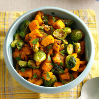 Roasted Pumpkin and Brussels Sprouts Recipe: How to Make It image