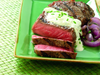 Marinated Strip Steaks with Gorgonzola Sauce | Red Meat ... image