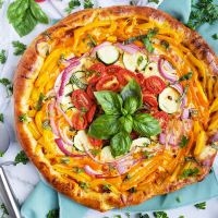 Rainbow Veggie Pizza Recipe | EatingWell image