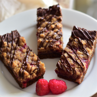 Chocolate Raspberry Crumble Bars | Allrecipes image