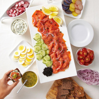 Cured or Smoked Salmon Appetizer Platter Recipe | EatingWell image