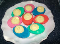 Dyed Deviled Eggs | Just A Pinch Recipes image