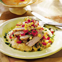 Chicken with Polenta Recipe | MyRecipes image