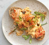 Kimchi scrambled eggs recipe | BBC Good Food image