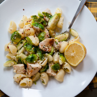 Pasta Shells with Chicken and Brussels Sprouts Recipe ... image