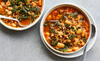 Lemony White Bean Soup With Turkey and Greens Recipe - NYT ... image