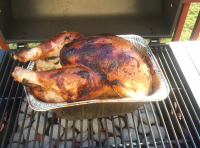 Rose Mary's Grilled Smoked Turkey | Just A Pinch Recipes image