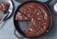 Skillet Brownie With Chocolate Ganache Frosting Recipe ... image