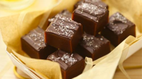 Chocolate-Topped Sea Salt Caramels Recipe - BettyCrocker.com image