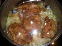 Smothered Pork Chops With Apples, Onions and Cabbage ... image