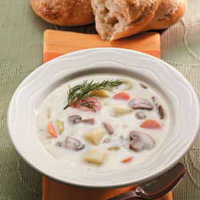 Mushroom Potato Soup Recipe: How to Make It image