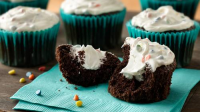 Chocolate-Marshmallow Cream-Filled Cupcakes Recipe ... image