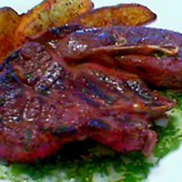 Grilled Lamb Shoulder Chops with Fresh Mint Jelly | Allrecipes image