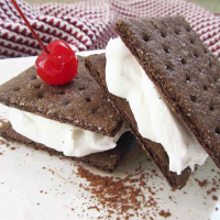 Frozen Chocolate Graham 'Ice Cream' Sandwiches Recipe ... image