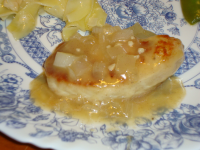 Turkey Medallions With Caramelized Onion Cider Sauce ... image