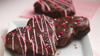 Glazed Brownie Hearts Recipe - BettyCrocker.com image