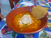 Mexican Chicken Soup with Garbanzo Beans (Caldo Tlalpeno ... image