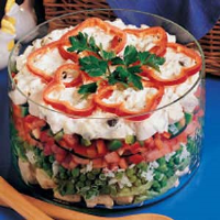 Layered Chicken Salad Recipe: How to Make It image