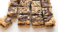 Puffed-Rice Bars with Peanut Butter and Chocolate Recipe ... image