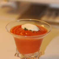 Tomato Cold Soup with Parmesan Cheese Ice Cream Recipe ... image