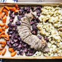 Sheet Pan Pork Tenderloin with Cauliflower, Carrots, and ... image