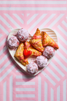 Sour Cream Donut Holes with Raspberry Sugar & Glaze ... image
