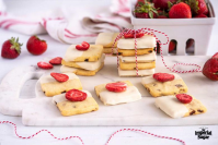 Strawberry Vanilla Shortbread Cookies Recipe by Shannon ... image